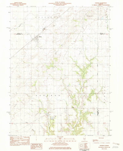 United States Geological Survey Ohlman, IL (1982, 24000-Scale) digital map