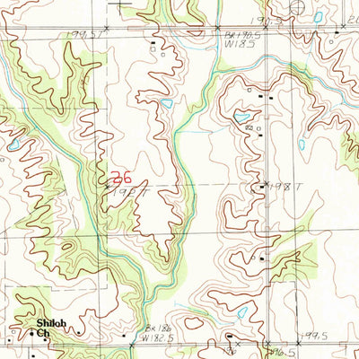 United States Geological Survey Ohlman, IL (1982, 24000-Scale) digital map