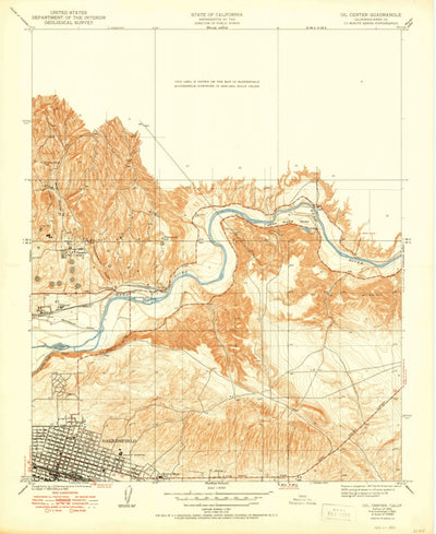 United States Geological Survey Oil Center, CA (1950, 24000-Scale) digital map