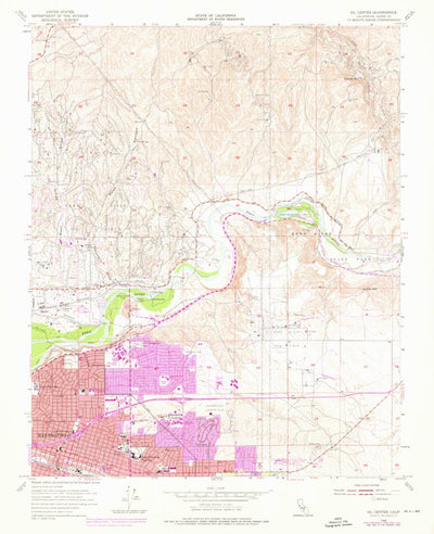United States Geological Survey Oil Center, CA (1954, 24000-Scale) digital map