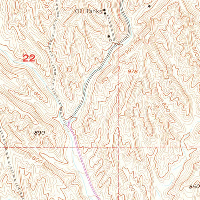 United States Geological Survey Oil Center, CA (1954, 24000-Scale) digital map