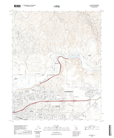 United States Geological Survey Oil Center, CA (2022, 24000-Scale) digital map