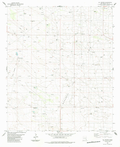 United States Geological Survey Oil Center, NM (1984, 24000-Scale) digital map