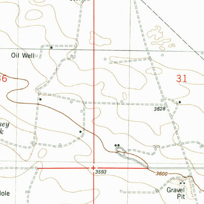 United States Geological Survey Oil Center, NM (1984, 24000-Scale) digital map