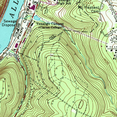 United States Geological Survey Oil City, PA (1963, 24000-Scale) digital map