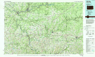 United States Geological Survey Oil City, PA (1983, 100000-Scale) digital map