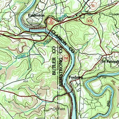 United States Geological Survey Oil City, PA (1983, 100000-Scale) digital map
