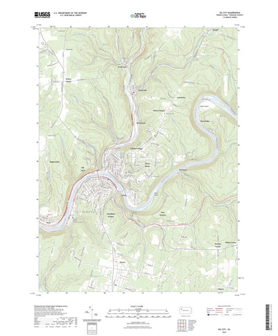United States Geological Survey Oil City, PA (2023, 24000-Scale) digital map