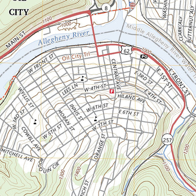 United States Geological Survey Oil City, PA (2023, 24000-Scale) digital map
