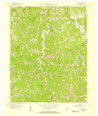 United States Geological Survey Oil Springs, KY (1954, 24000-Scale) digital map