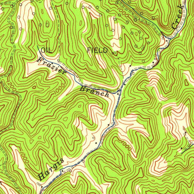 United States Geological Survey Oil Springs, KY (1954, 24000-Scale) digital map