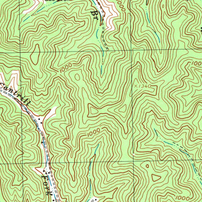 United States Geological Survey Oil Springs, KY (1992, 24000-Scale) digital map