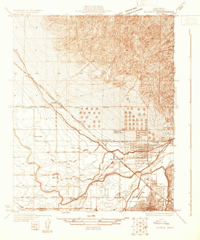 United States Geological Survey Oildale, CA (1930, 31680-Scale) digital map
