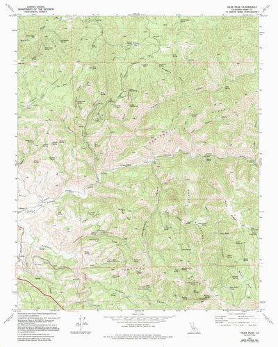 United States Geological Survey Oiler Peak, CA (1972, 24000-Scale) digital map