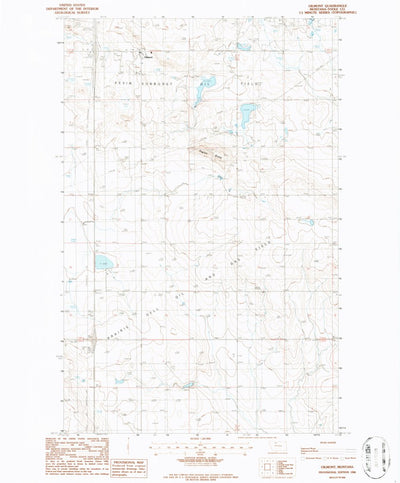 United States Geological Survey Oilmont, MT (1986, 24000-Scale) digital map