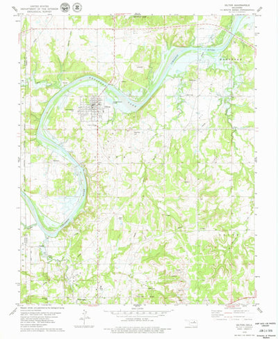 United States Geological Survey Oilton, OK (1978, 24000-Scale) digital map