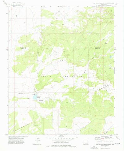 United States Geological Survey Ojo Caliente Reservoir, NM (1972, 24000-Scale) digital map