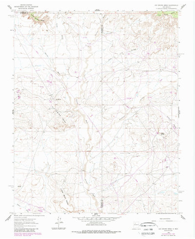 United States Geological Survey Ojo Encino Mesa, NM (1961, 24000-Scale) digital map