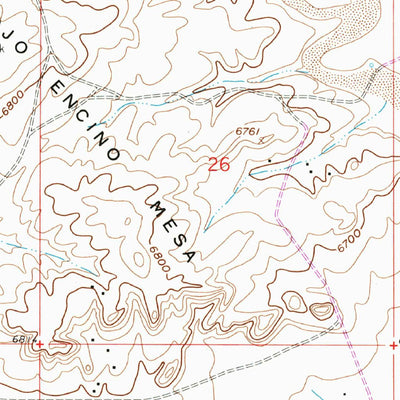 United States Geological Survey Ojo Encino Mesa, NM (1961, 24000-Scale) digital map
