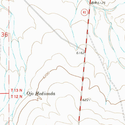 United States Geological Survey Ojo Hedionda, NM (1966, 24000-Scale) digital map