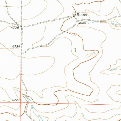 United States Geological Survey Ojo Negro Creek, NM (1966, 24000-Scale) digital map