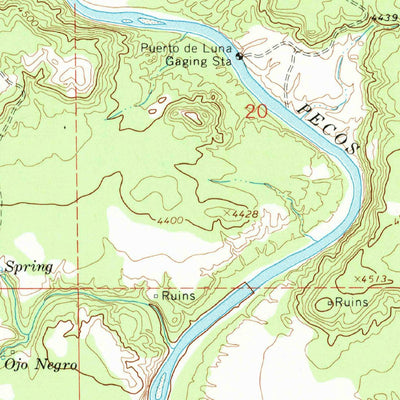 United States Geological Survey Ojo Negro Creek, NM (1966, 24000-Scale) digital map