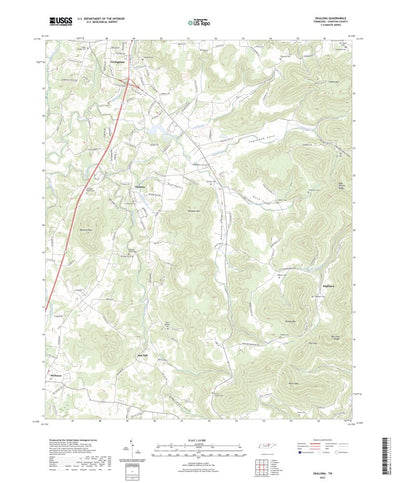 United States Geological Survey Okalona, TN (2022, 24000-Scale) digital map