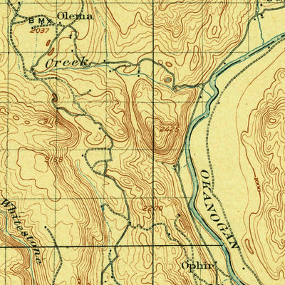 United States Geological Survey Okanogan, WA (1905, 125000-Scale) digital map