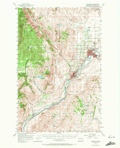 United States Geological Survey Okanogan, WA (1957, 62500-Scale) digital map
