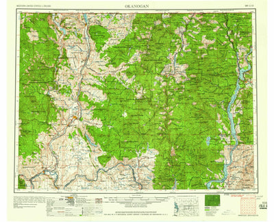 United States Geological Survey Okanogan, WA (1958, 250000-Scale) digital map