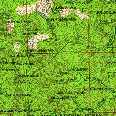 United States Geological Survey Okanogan, WA (1958, 250000-Scale) digital map