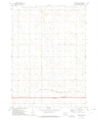 United States Geological Survey Okaton NE, SD (1972, 24000-Scale) digital map
