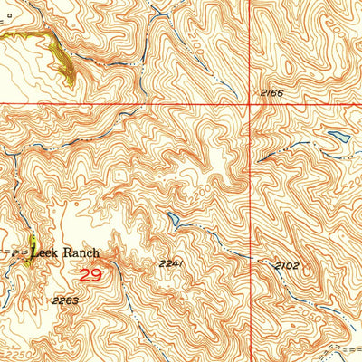United States Geological Survey Okaton SW, SD (1951, 24000-Scale) digital map