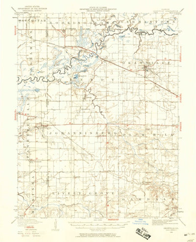 United States Geological Survey Okawville, IL (1940, 62500-Scale) digital map