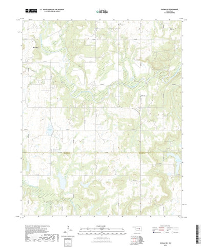 United States Geological Survey Okemah SE, OK (2022, 24000-Scale) digital map