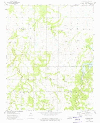 United States Geological Survey Okfuskee, OK (1973, 24000-Scale) digital map