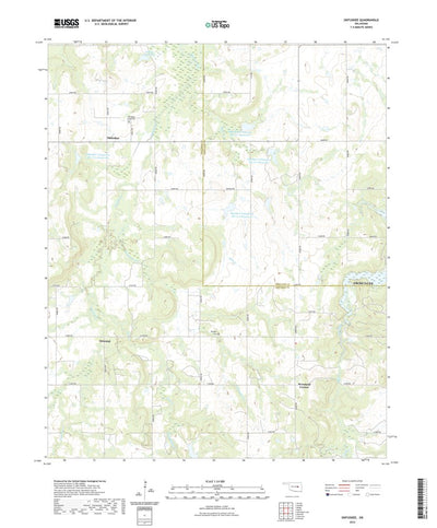 United States Geological Survey Okfuskee, OK (2022, 24000-Scale) digital map