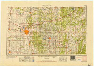 United States Geological Survey Oklahoma City, OK (1954, 250000-Scale) digital map