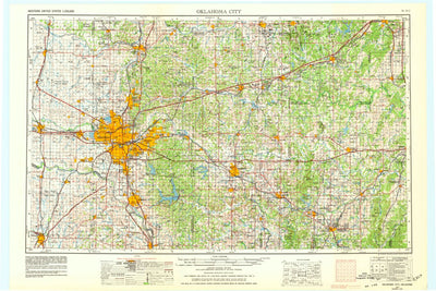 United States Geological Survey Oklahoma City, OK (1957, 250000-Scale) digital map