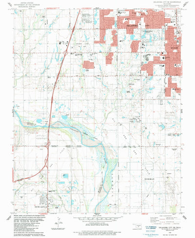 United States Geological Survey Oklahoma City SE, OK (1986, 24000-Scale) digital map
