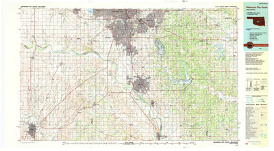 United States Geological Survey Oklahoma City South, OK (1985, 100000-Scale) digital map