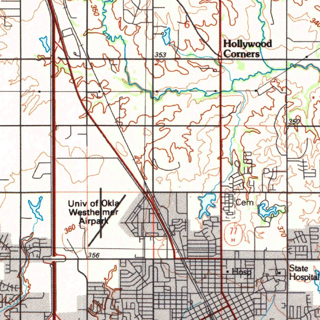 Oklahoma City South, OK (1985, 100000-Scale) Map by United States ...