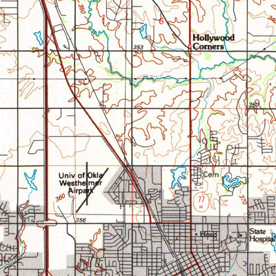 United States Geological Survey Oklahoma City South, OK (1985, 100000-Scale) digital map