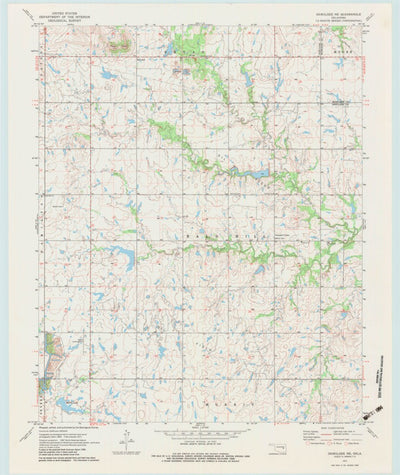United States Geological Survey Okmulgee NE, OK (1971, 24000-Scale) digital map
