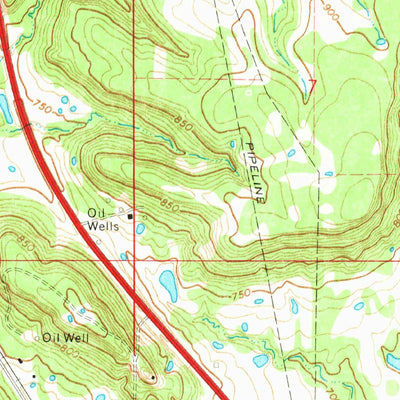 United States Geological Survey Okmulgee North, OK (1971, 24000-Scale) digital map