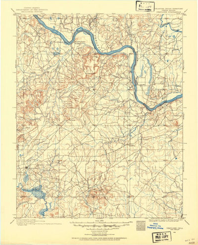 United States Geological Survey Okmulgee, OK (1896, 125000-Scale) digital map