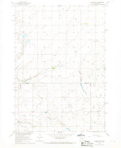 United States Geological Survey Okobojo SE, SD (1967, 24000-Scale) digital map
