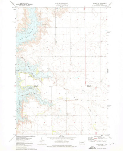 United States Geological Survey Okobojo SW, SD (1973, 24000-Scale) digital map