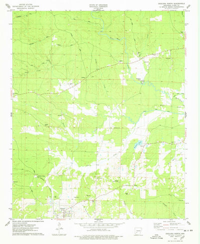 United States Geological Survey Okolona North, AR (1975, 24000-Scale) digital map