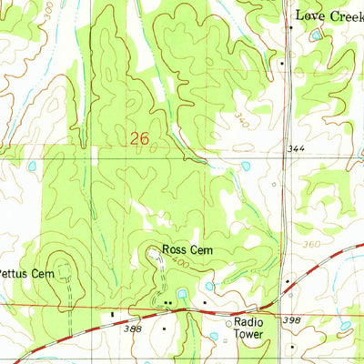 United States Geological Survey Okolona North, AR (1975, 24000-Scale) digital map